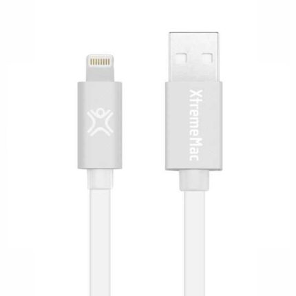 Câble Lightning XtremeMAc à LED Plat - 1,2 m Blanc / Argent (XCL-FLD-83)