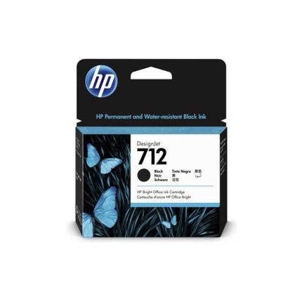 HP 712 Noir Cartouche d'encre HP d'origine (3ED71A)